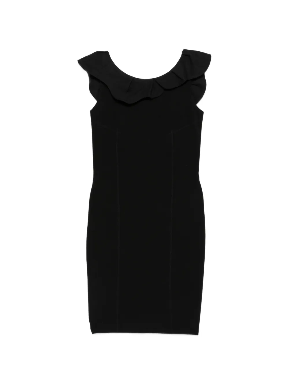 Valentino Garavani Pre-Owned 2000s ruffled-detail sleeveless mini dress - Nero