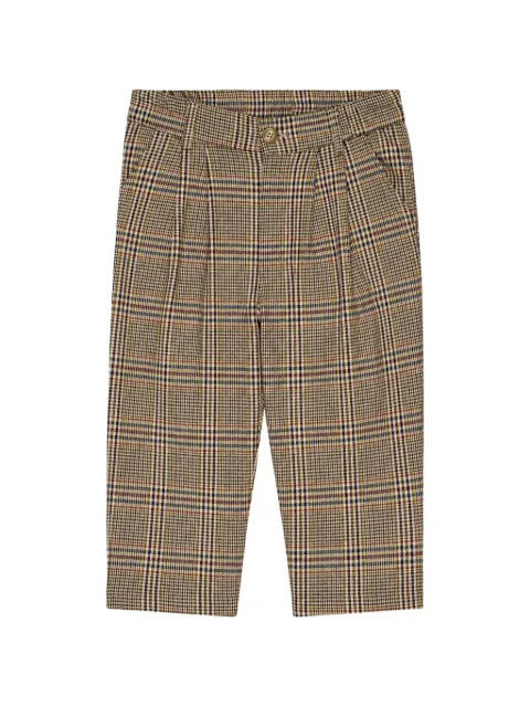 Miss Grant Kids check-pattern pleated trousers