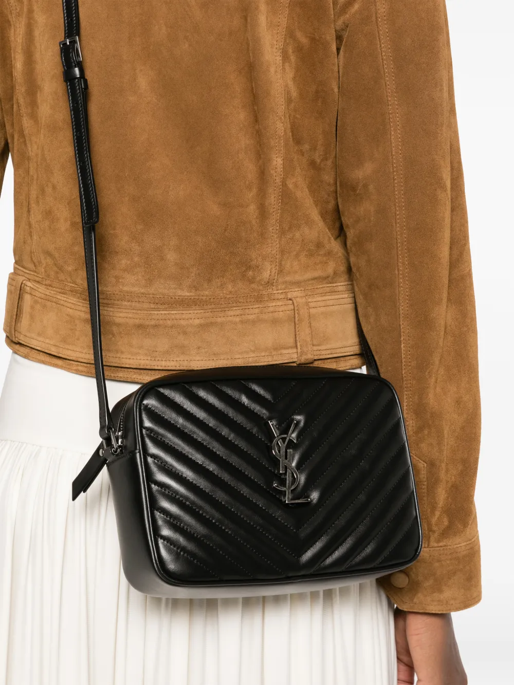 Saint Laurent Lou quilted-leather shoulder bag Zwart