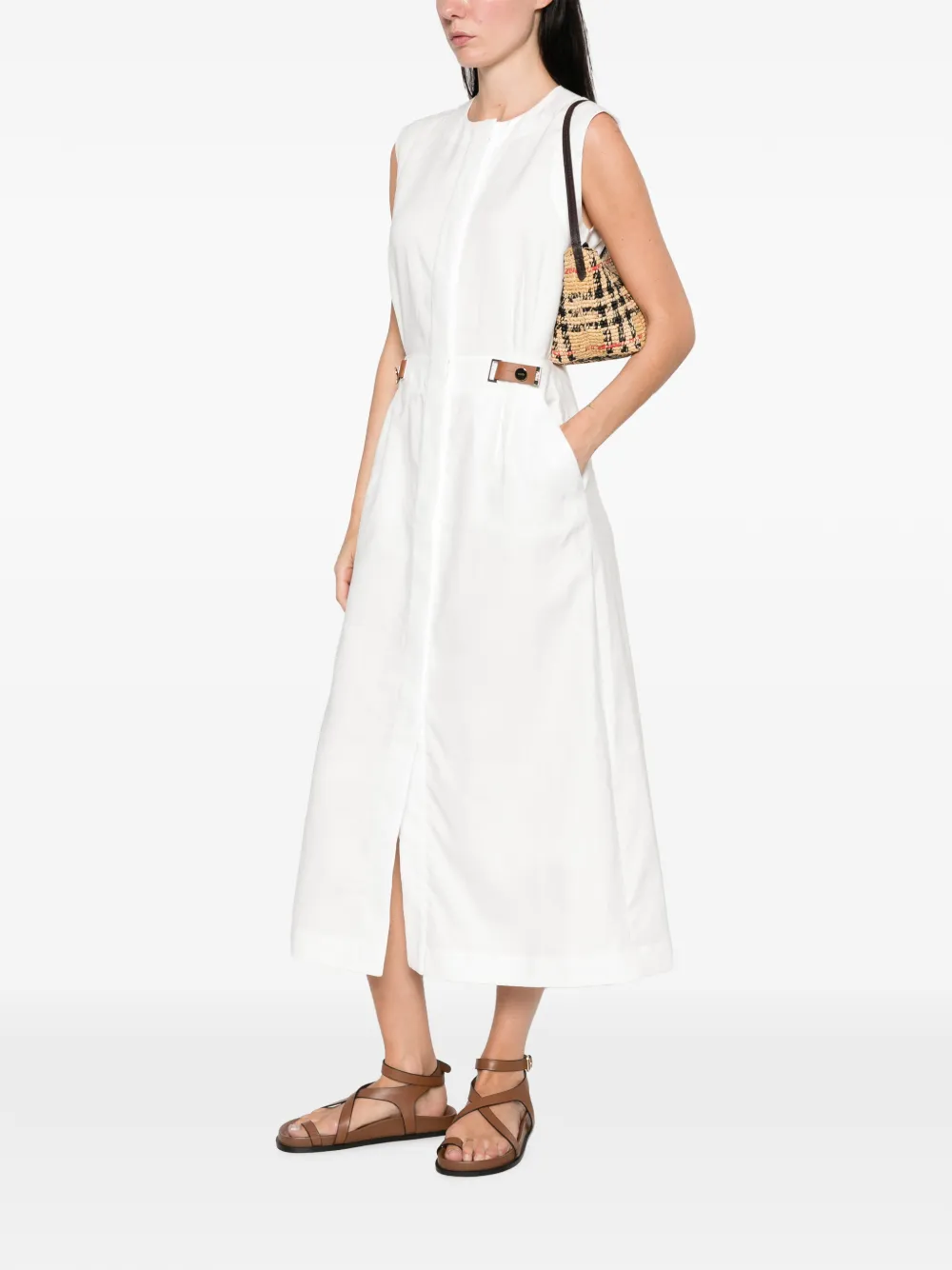 FENDI Linnen jurk Wit