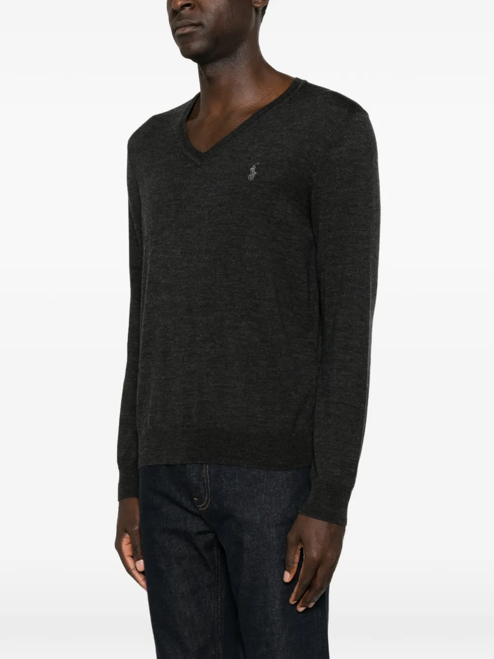 Polo Ralph Lauren Sweater met geborduurd logo Grijs