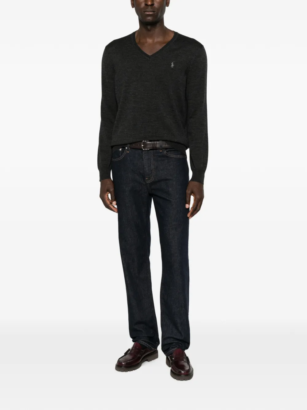 Polo Ralph Lauren Sweater met geborduurd logo Grijs