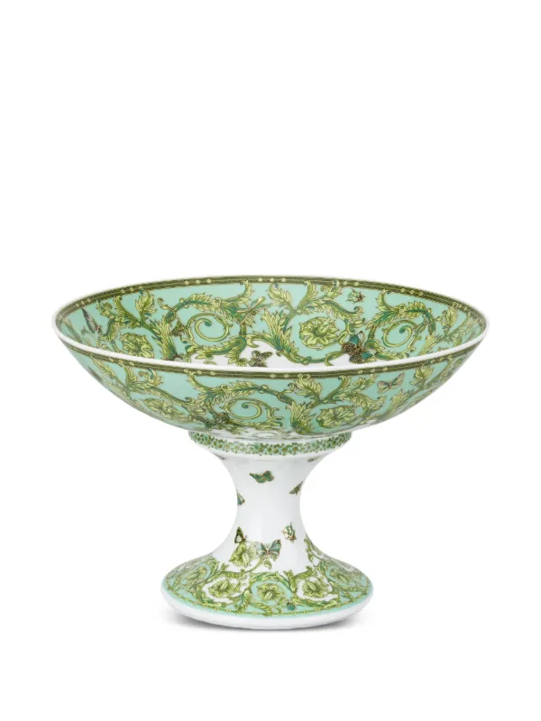 極稀少/定価11.4万★VERSACE×Rosenthal 最高級ペットボウル Rosenthal x Versace Bowl On Foot 35 Cm | Green | FARFETCH