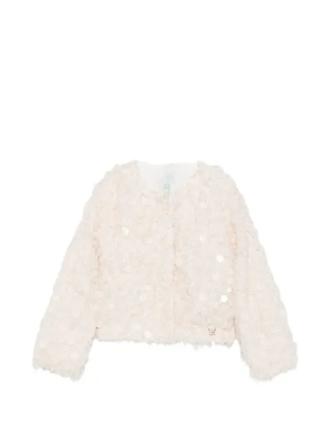Abel & Lula sequin-embellished faux-fur jacket