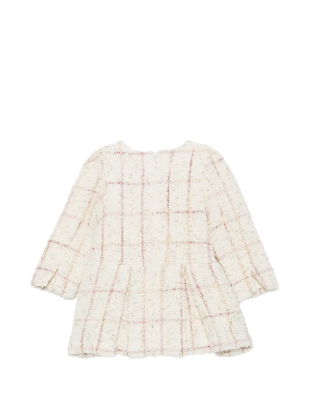 Abel & Lula Geruite tweed mini-jurk Beige