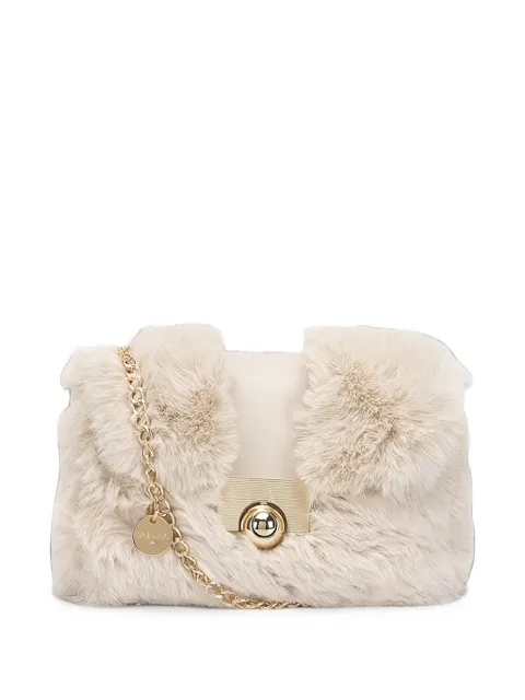 Abel & Lula faux-fur chain-link shoulder bag
