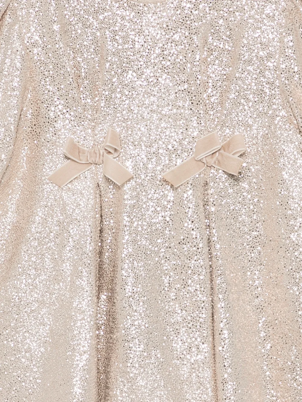 Abel & Lula Jurk met strikdetail en glitter-effect Beige