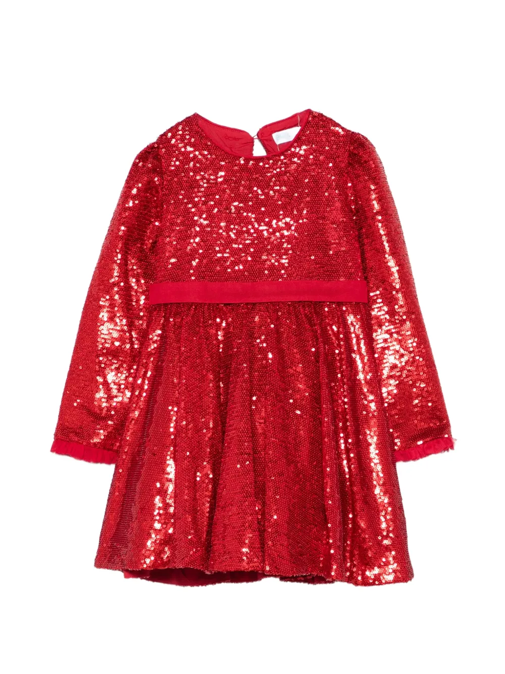 Abel & Lula sequin-embellished bow-detail dress - Rouge Abel & Lula sequin-embellished bow-detail dress - Rouge