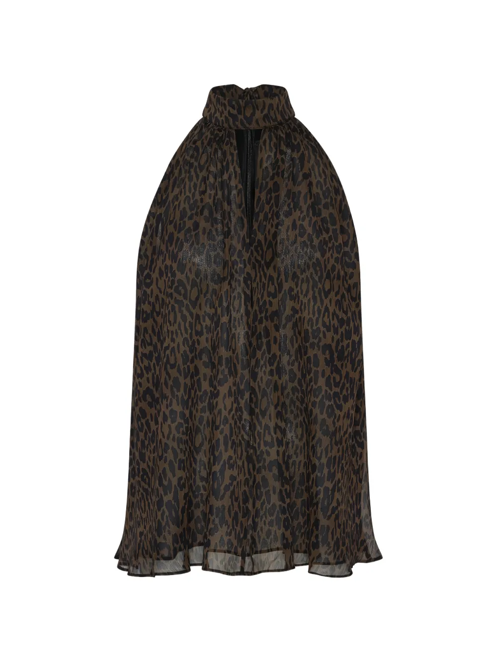 ROTATE BIRGER CHRISTENSEN halterneck bow top leopard - Braun