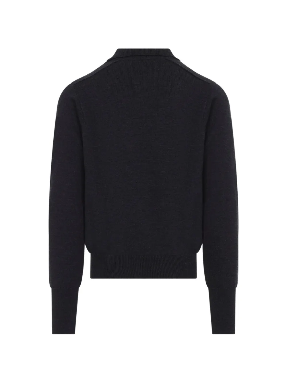 Studio Nicholson Sark gebreid poloshirt met lange mouwen Grijs