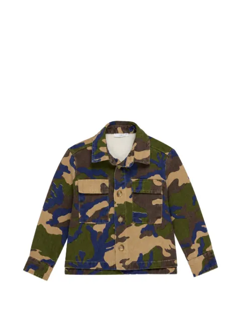 Miss Grant Kids camouflage-print denim jacket