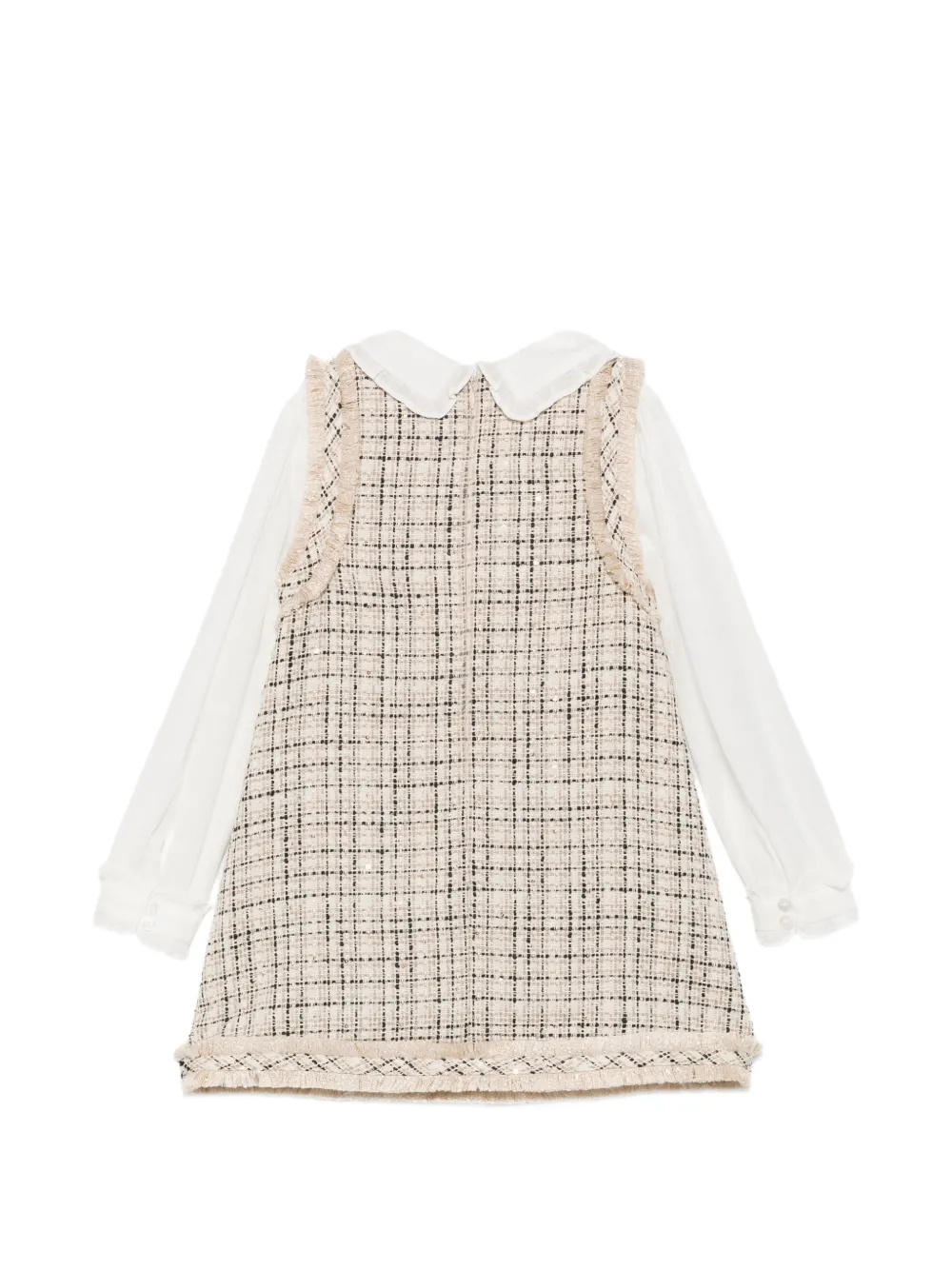 Abel & Lula Jurk met Peter Pan-kraag en tweed-effect Beige