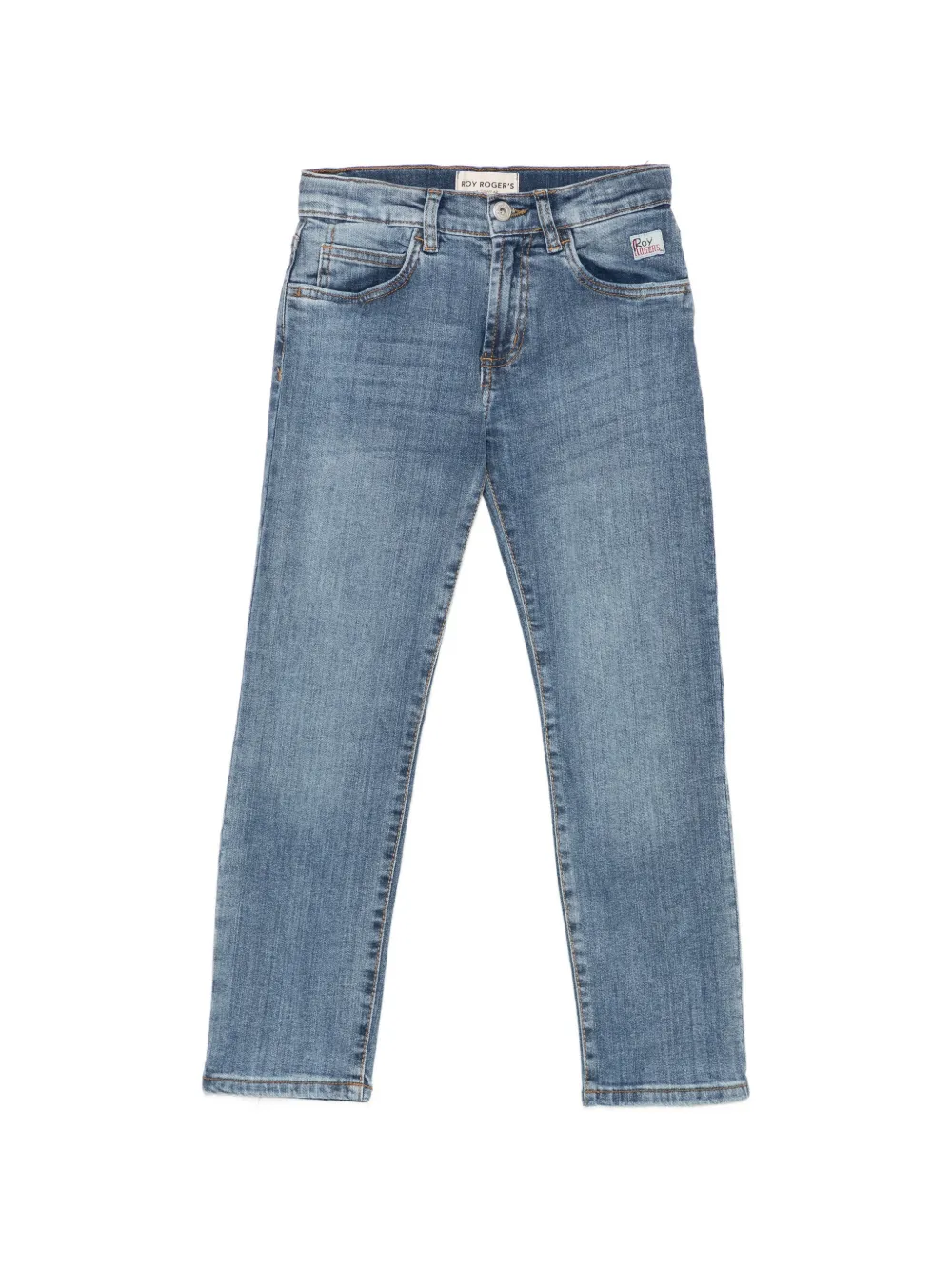 Roy Rogers Kids Jeans dritti con applicazione logo - Blu