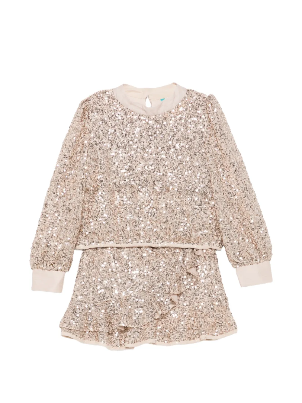 Abel & Lula sequin-embellished ruffled skirt set - Tons neutres Abel & Lula sequin-embellished ruffled skirt set - Tons neutres