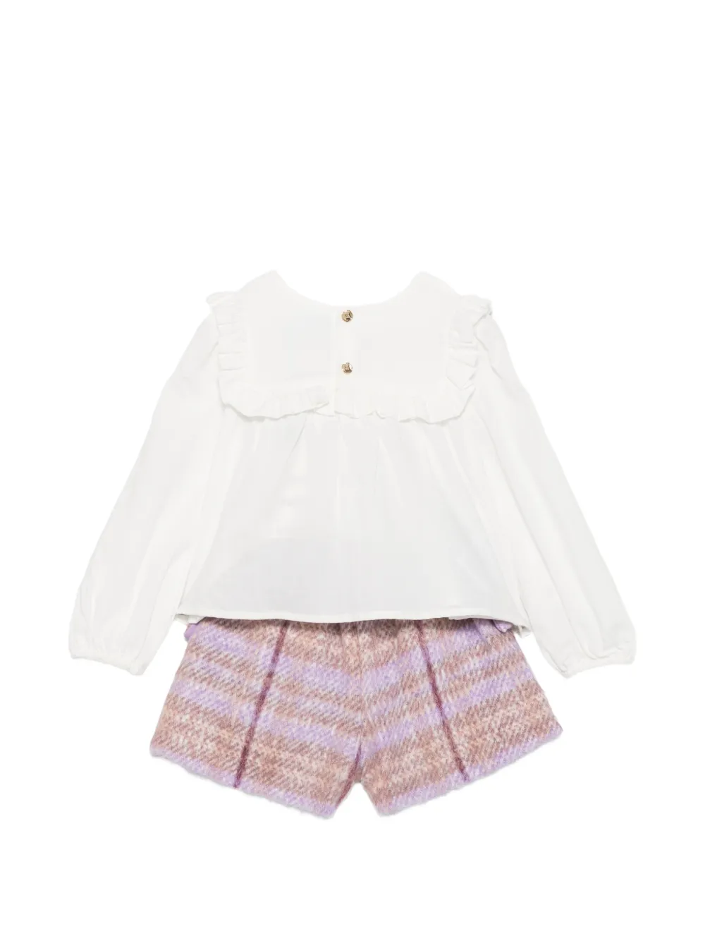 Abel & Lula Shortsset met ruches Wit