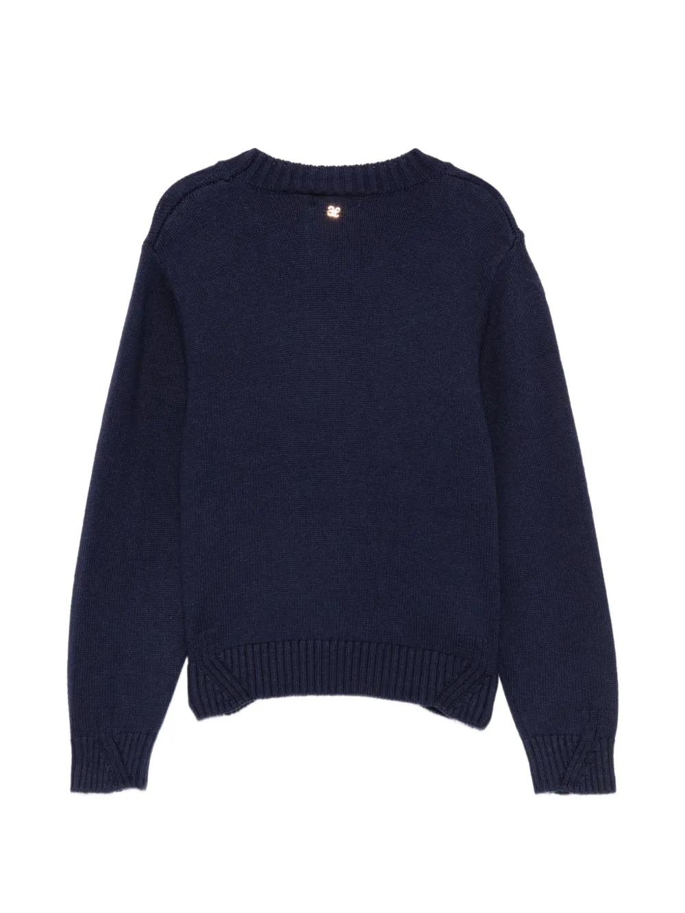Abel & Lula Trui met bloemen-intarsia Blauw