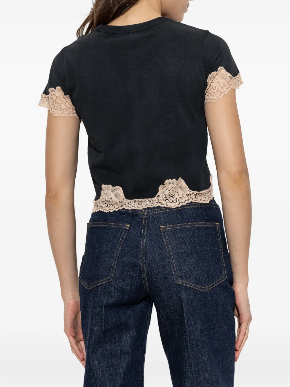 Valentino Garavani Graphite katoenen T-shirt Zwart