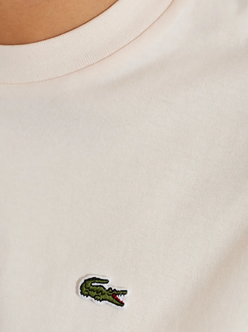 Lacoste T-shirt met logopatch Roze