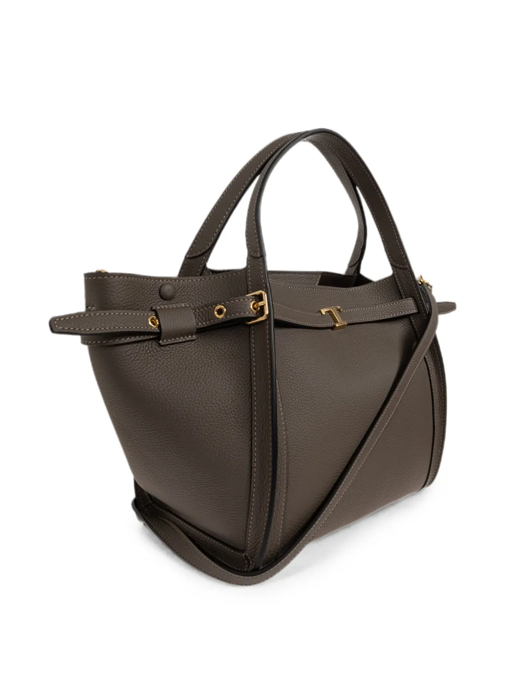 Tod's Kleine T Signature leren shopper Bruin