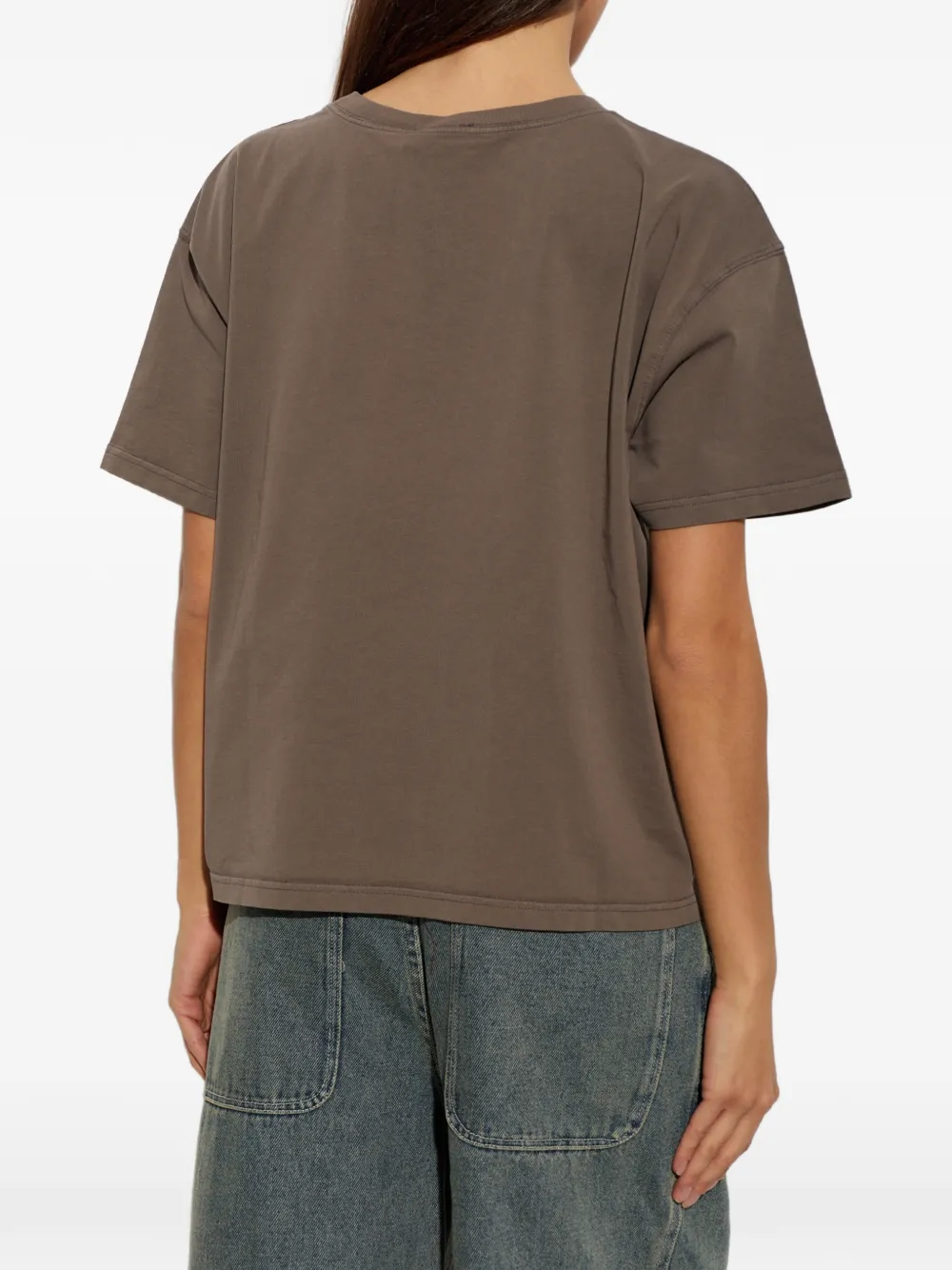 American Vintage Fizvalley T-shirt met ronde hals Bruin