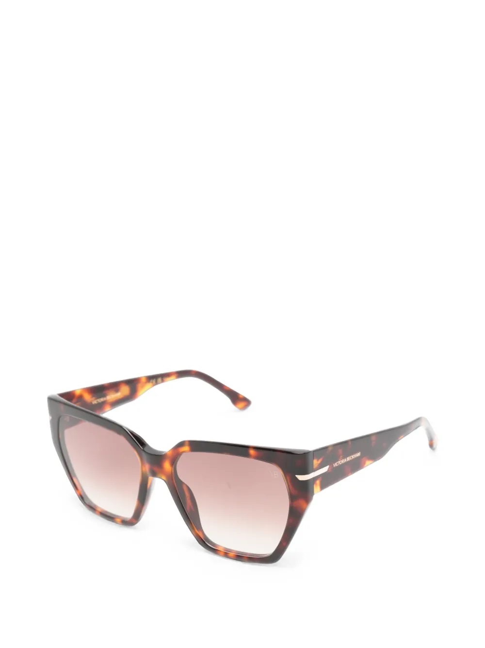 Victoria Beckham Eyewear Zonnebril met geometrisch montuur Bruin