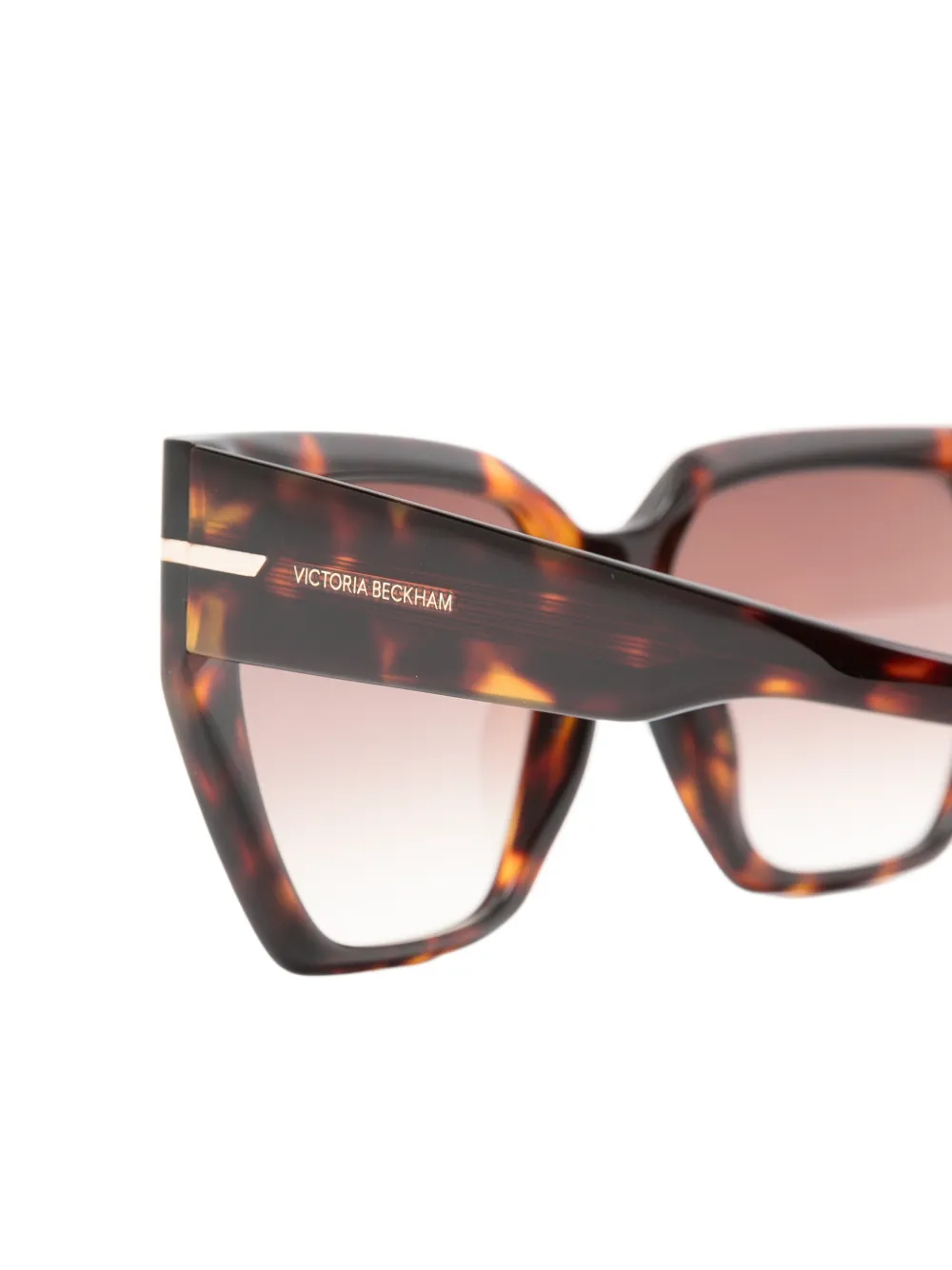 Victoria Beckham Eyewear Zonnebril met geometrisch montuur Bruin