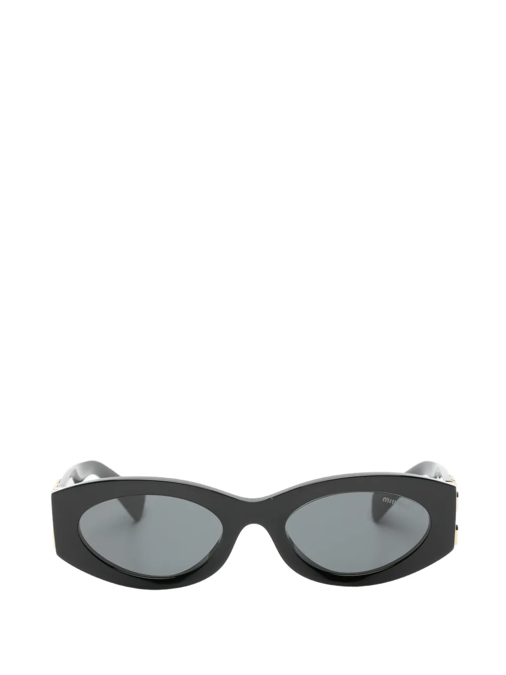 Miu Eyewear Zonnebril met ovalen montuur Zwart