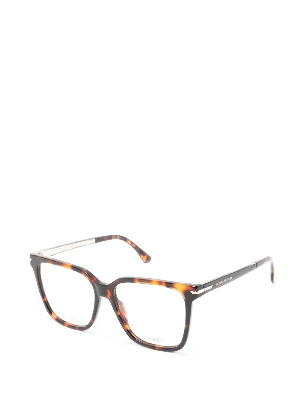Victoria Beckham Eyewear Bril met vierkant montuur en schildpadschild design Zwart