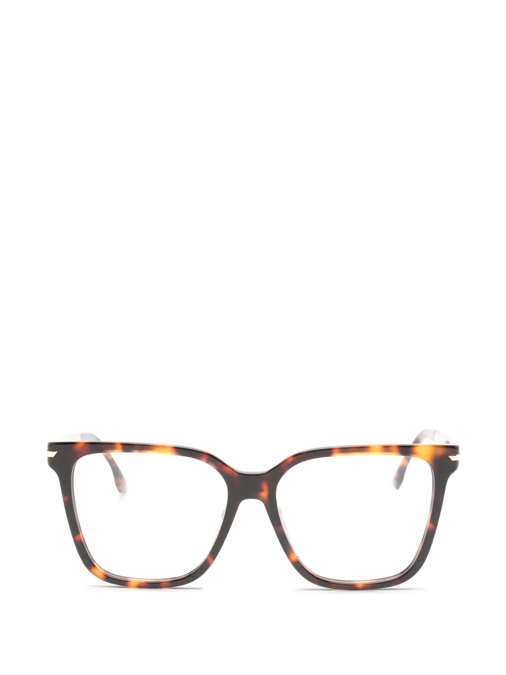 Victoria Beckham Eyewear Bril met vierkant montuur en schildpadschild design Zwart