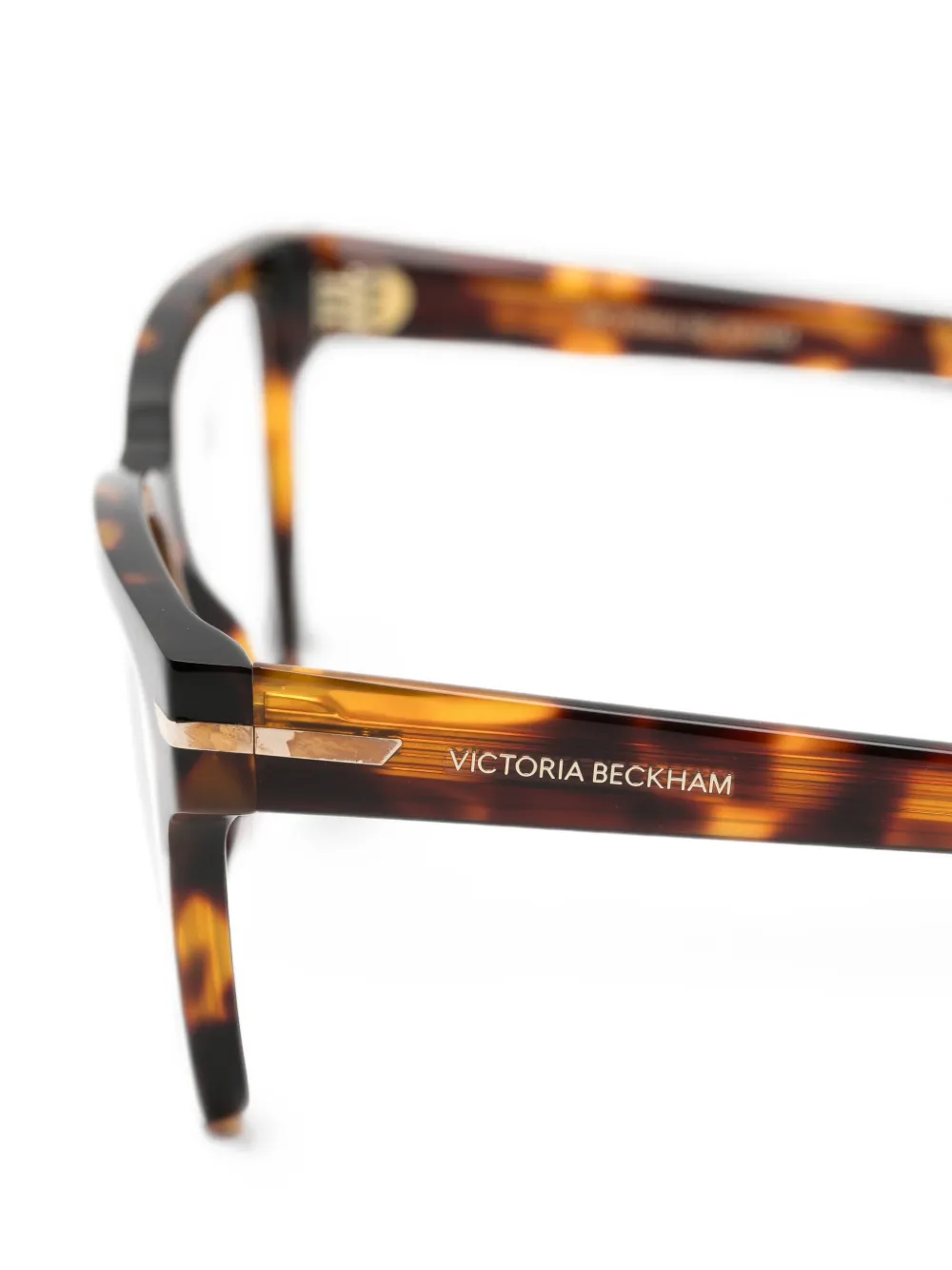Victoria Beckham Eyewear Bril met vierkant montuur en schildpadschild design Bruin