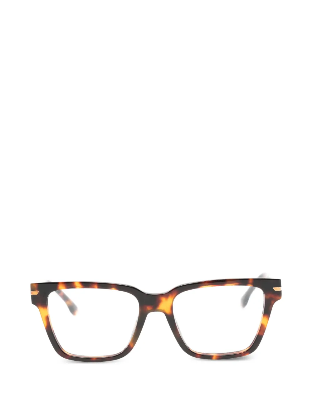 Victoria Beckham Eyewear Bril met vierkant montuur en schildpadschild design Bruin