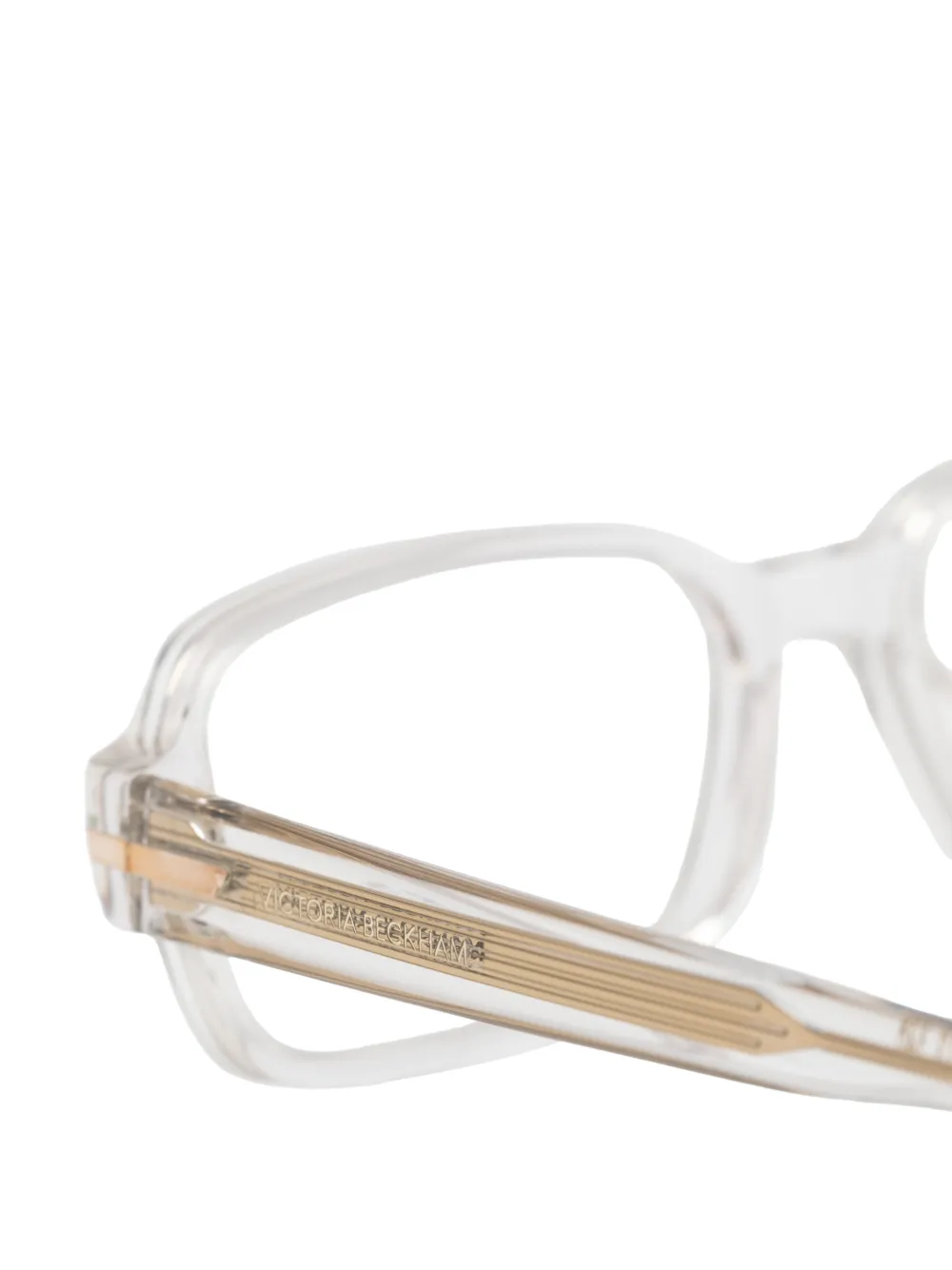 Victoria Beckham Eyewear Bril met rechthoekig montuur Beige