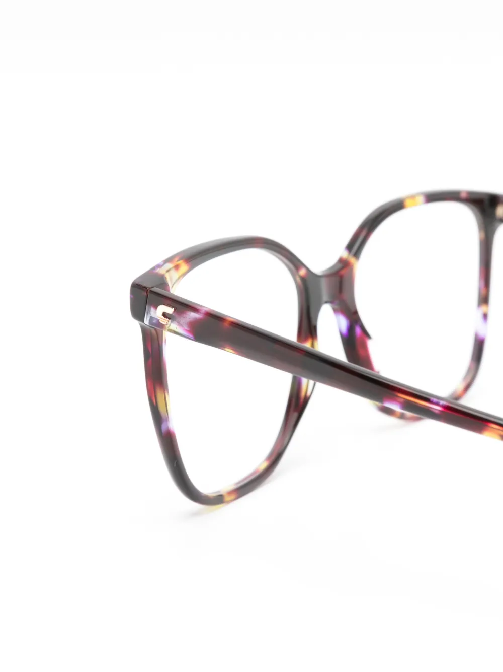 Carrera Bril met geometrisch montuur met schildpadschild design Bruin