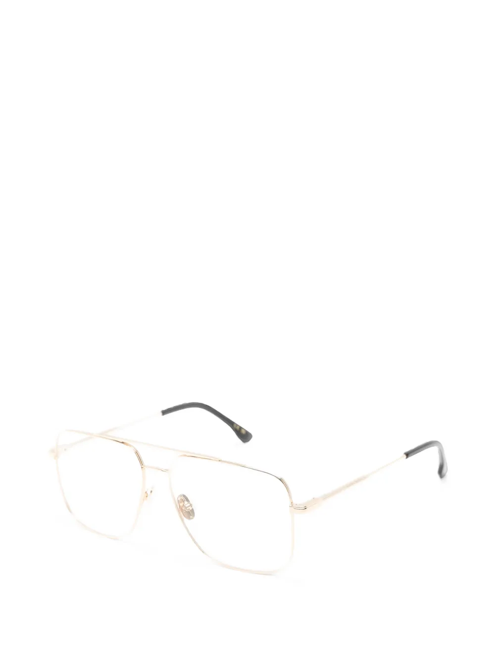 Victoria Beckham Eyewear Zonnebril met vierkant montuur en dubbele neusbrug Goud