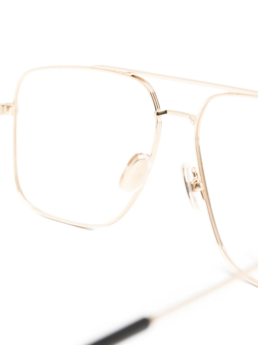 Victoria Beckham Eyewear Zonnebril met vierkant montuur en dubbele neusbrug Goud