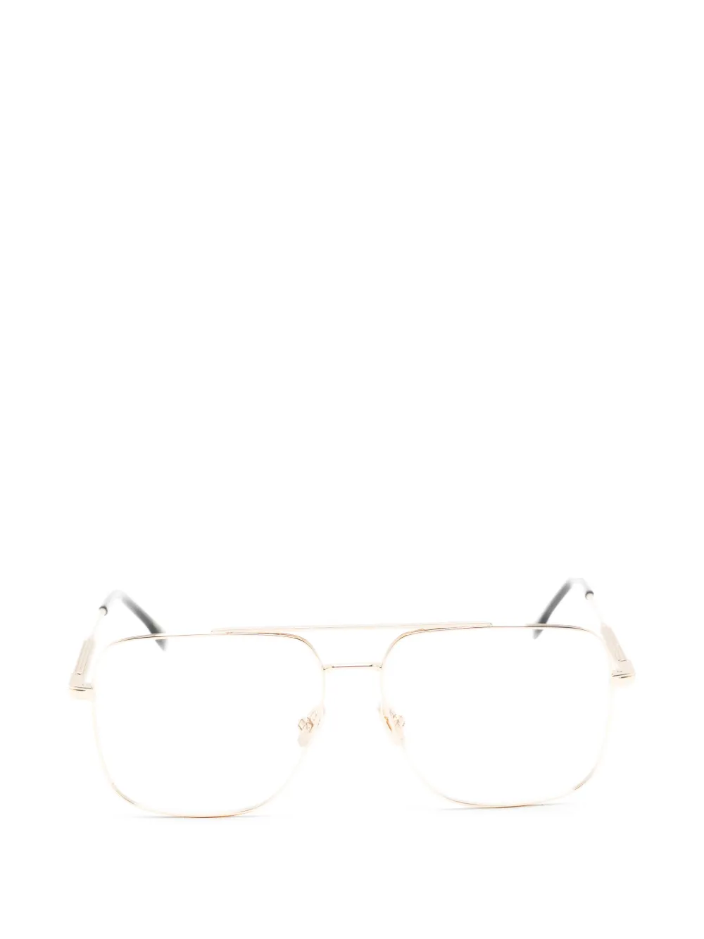 Victoria Beckham Eyewear Zonnebril met vierkant montuur en dubbele neusbrug Goud