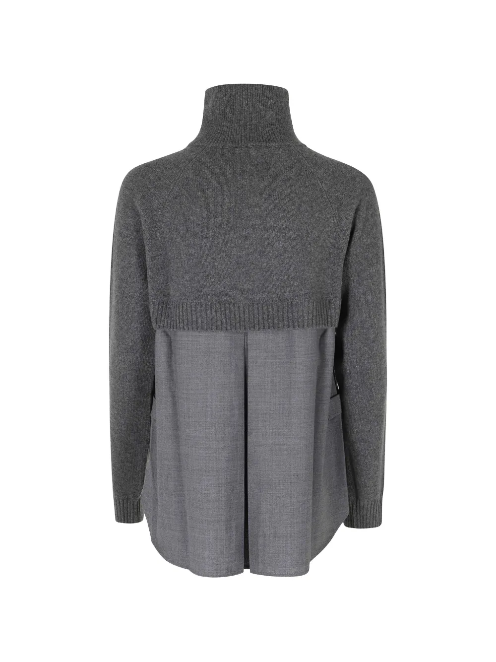 Semicouture Meg panelled half-zip sweater Grijs
