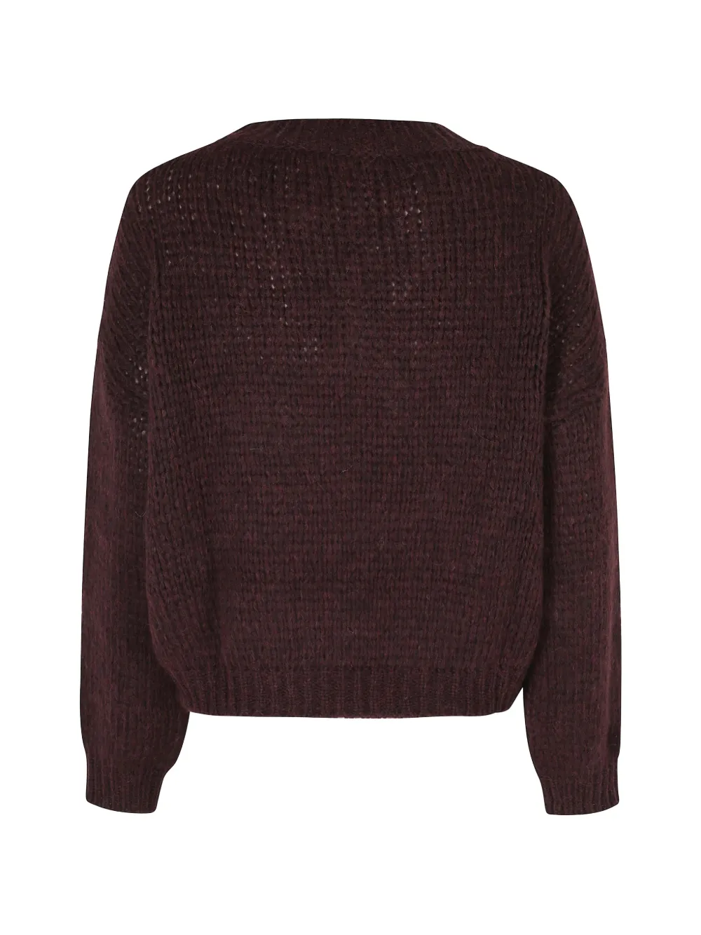 Roberto Collina chunky-knit V-neck sweater Paars