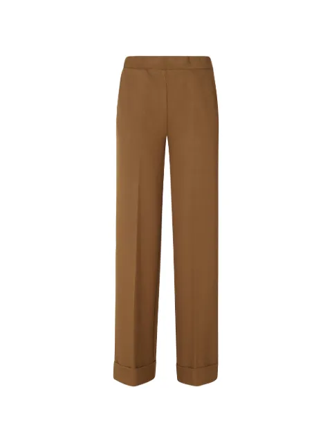 Semicouture pressed-crease turn-up trousers