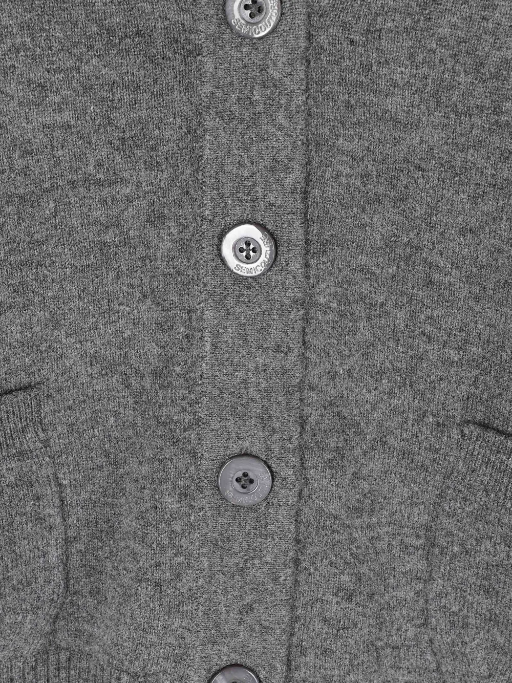 Semicouture Esther v-neck patch-pocket cardigan Grijs