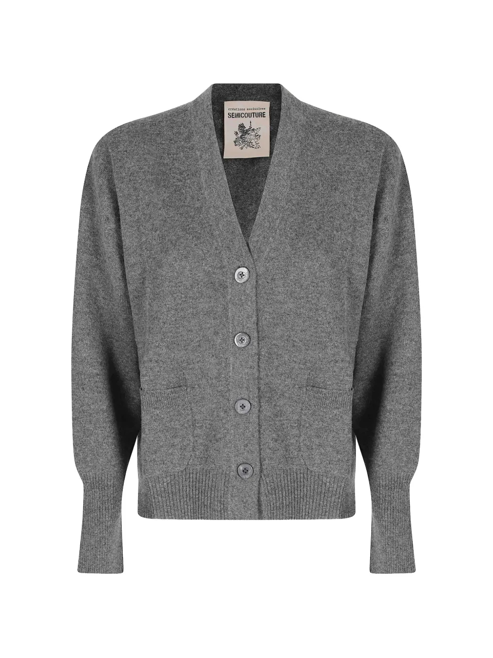 Semicouture Esther v-neck patch-pocket cardigan