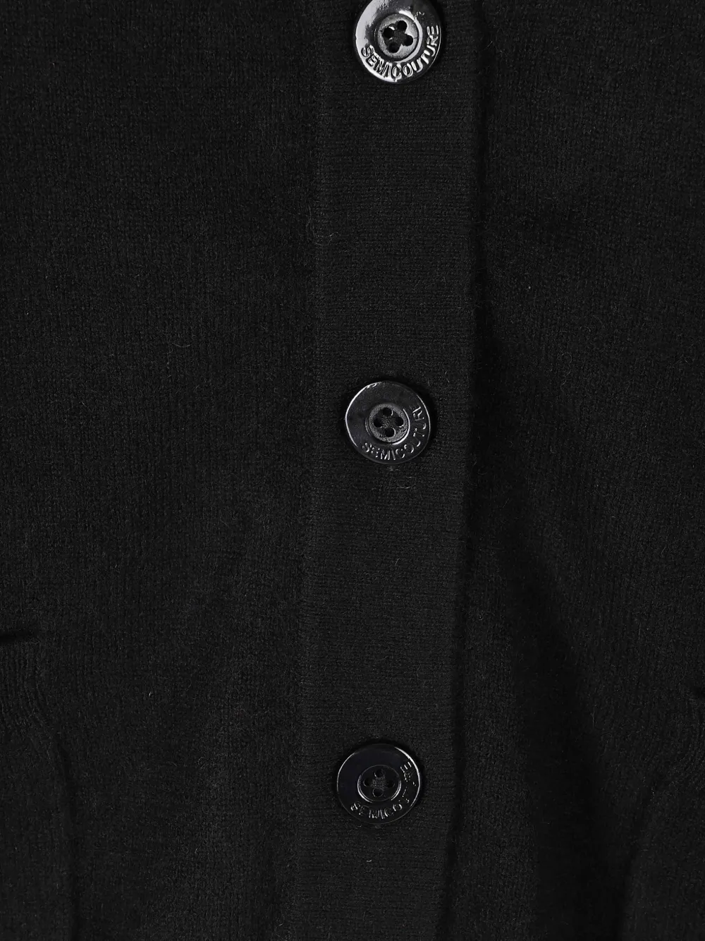 Semicouture Esther v-neck patch-pocket cardigan Zwart