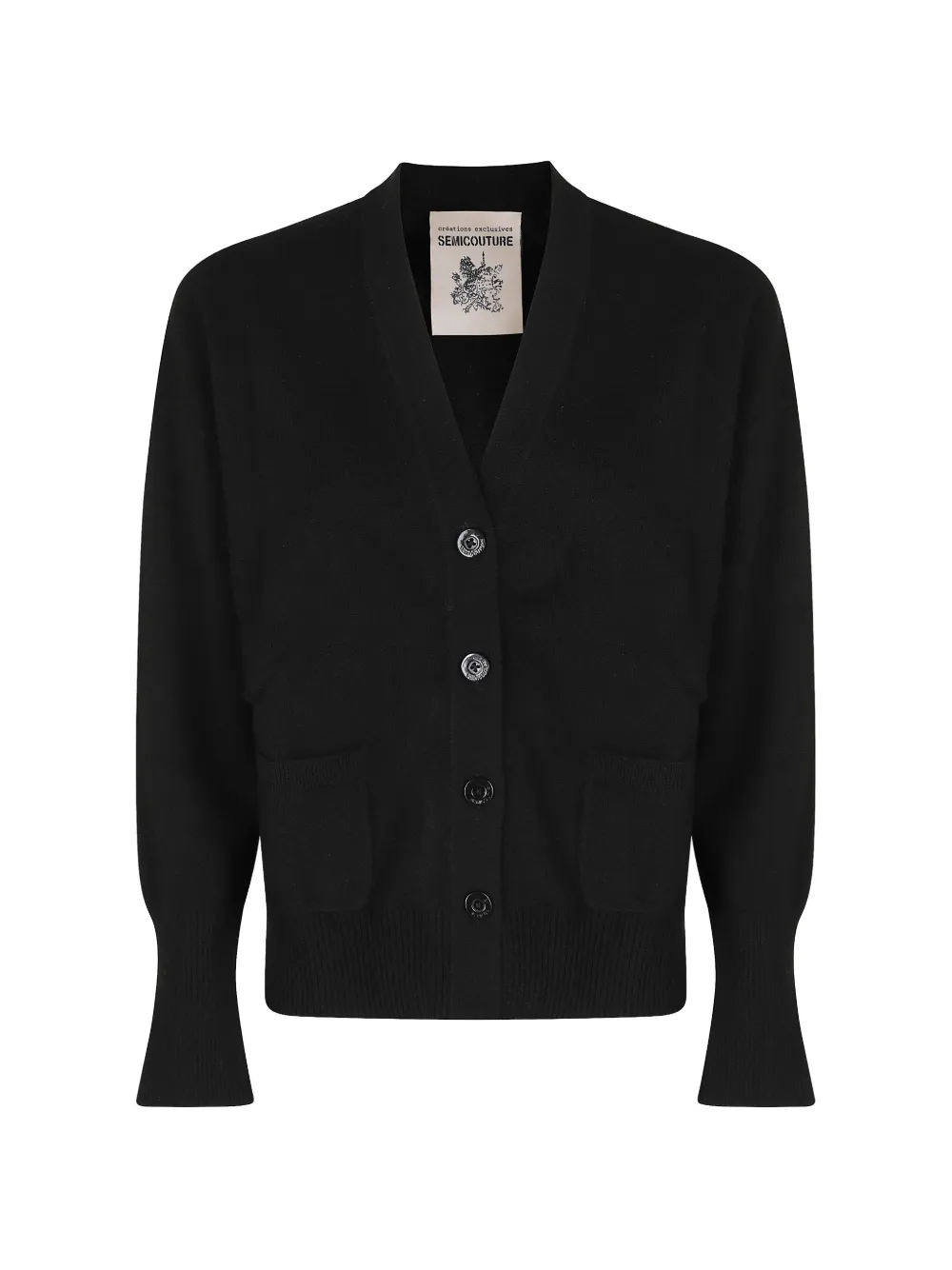 Semicouture Esther v-neck patch-pocket cardigan