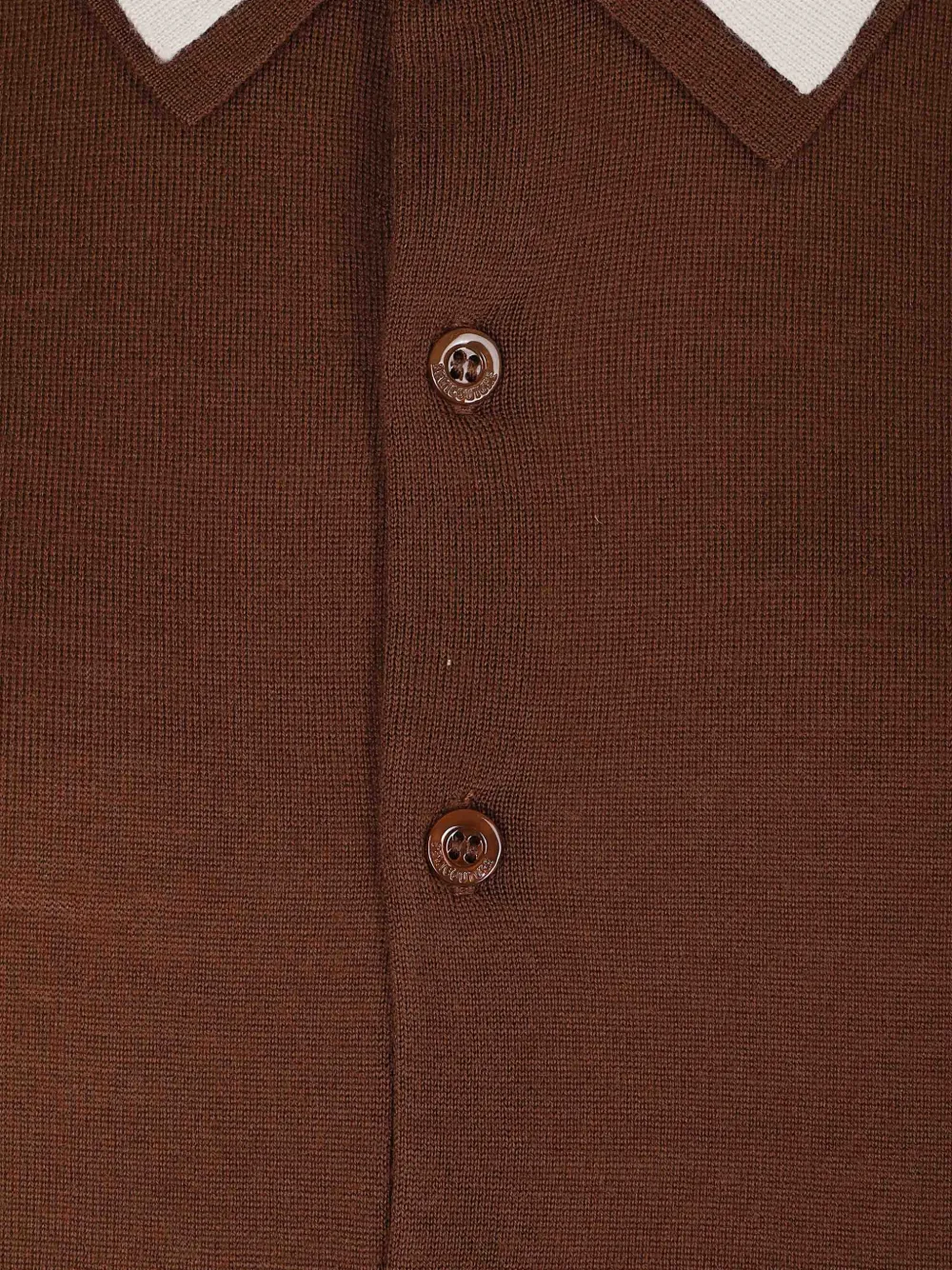 Semicouture Cassie contrast-collar polo sweater Bruin
