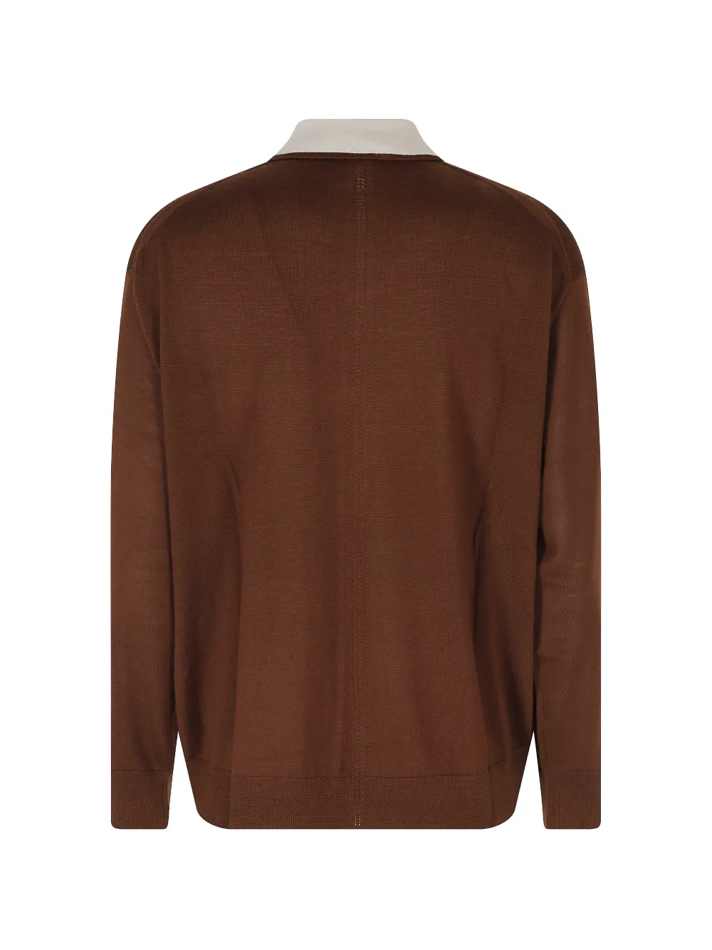 Semicouture Cassie contrast-collar polo sweater Bruin
