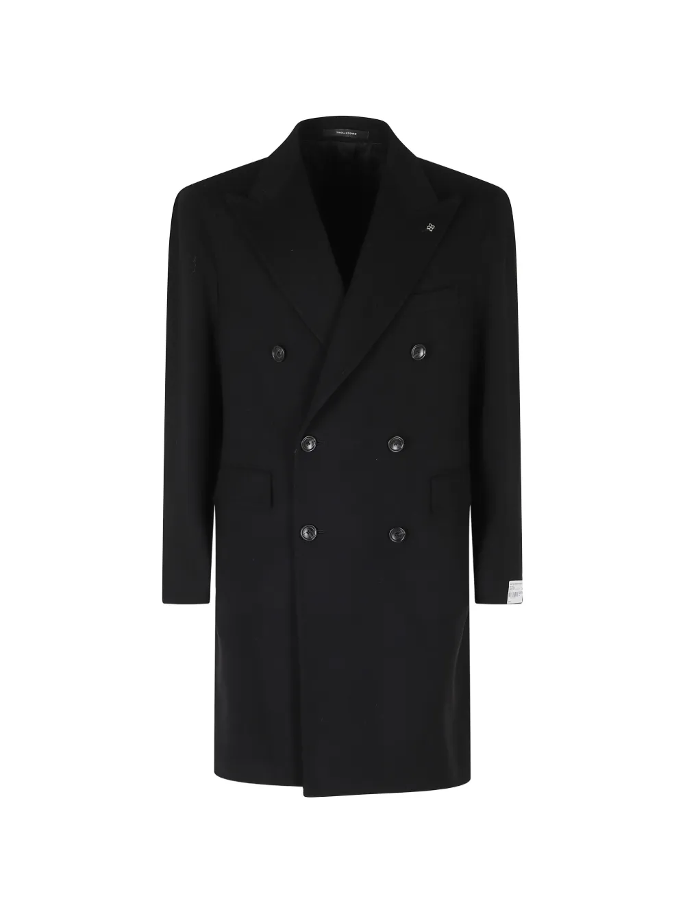 Tagliatore Cappotto doppiopetto con revers a lancia - Nero