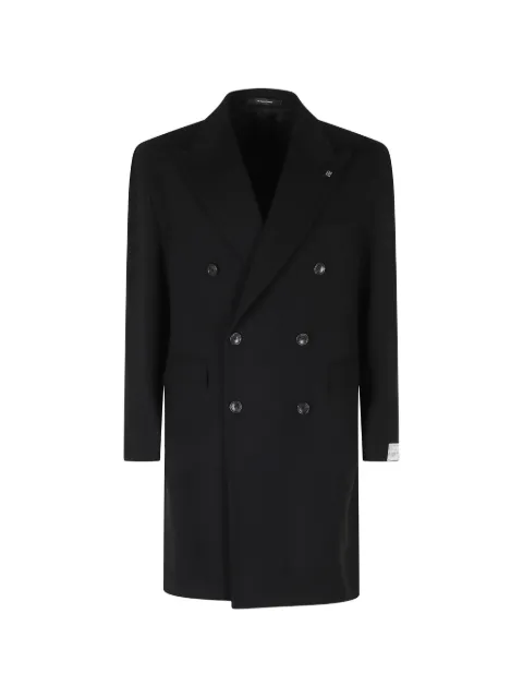 Tagliatore double-breasted peak-lapel coat