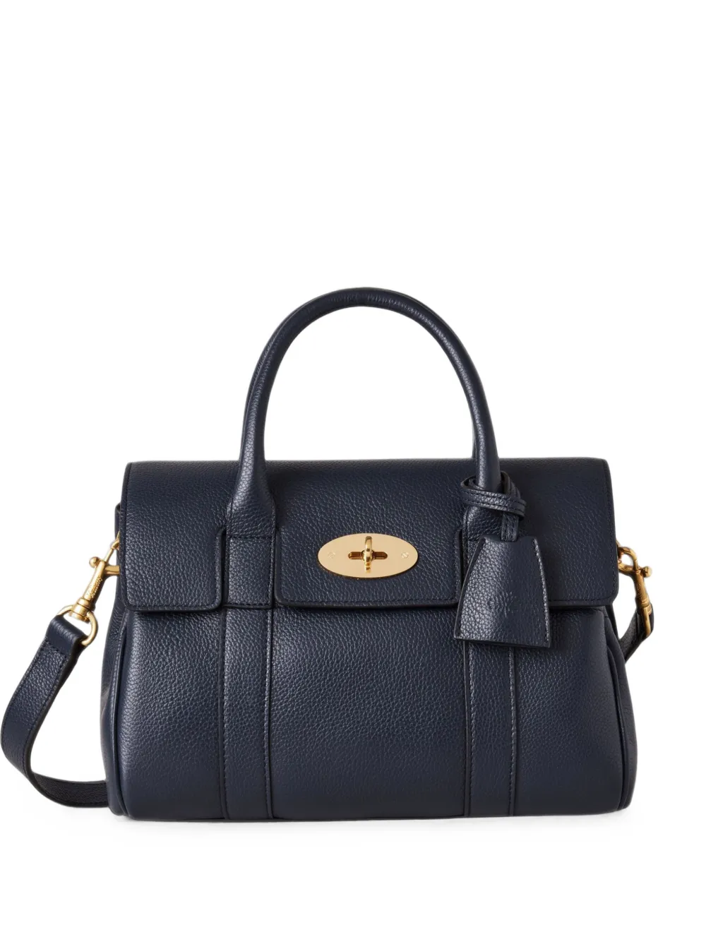 Mulberry Bayswater Leather Satchel Bag In Blue