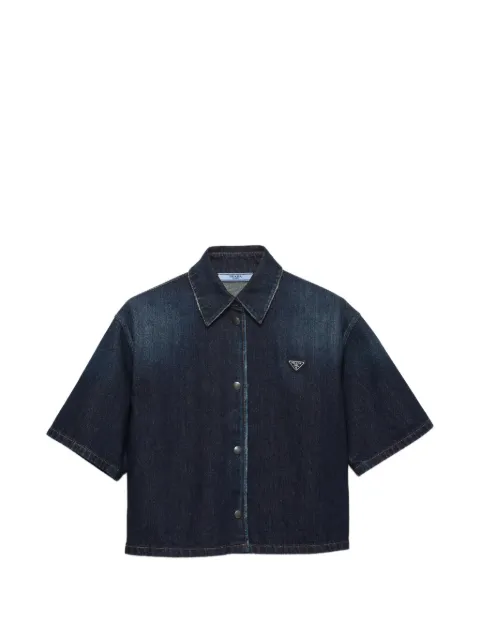 Prada short-sleeved denim shirt