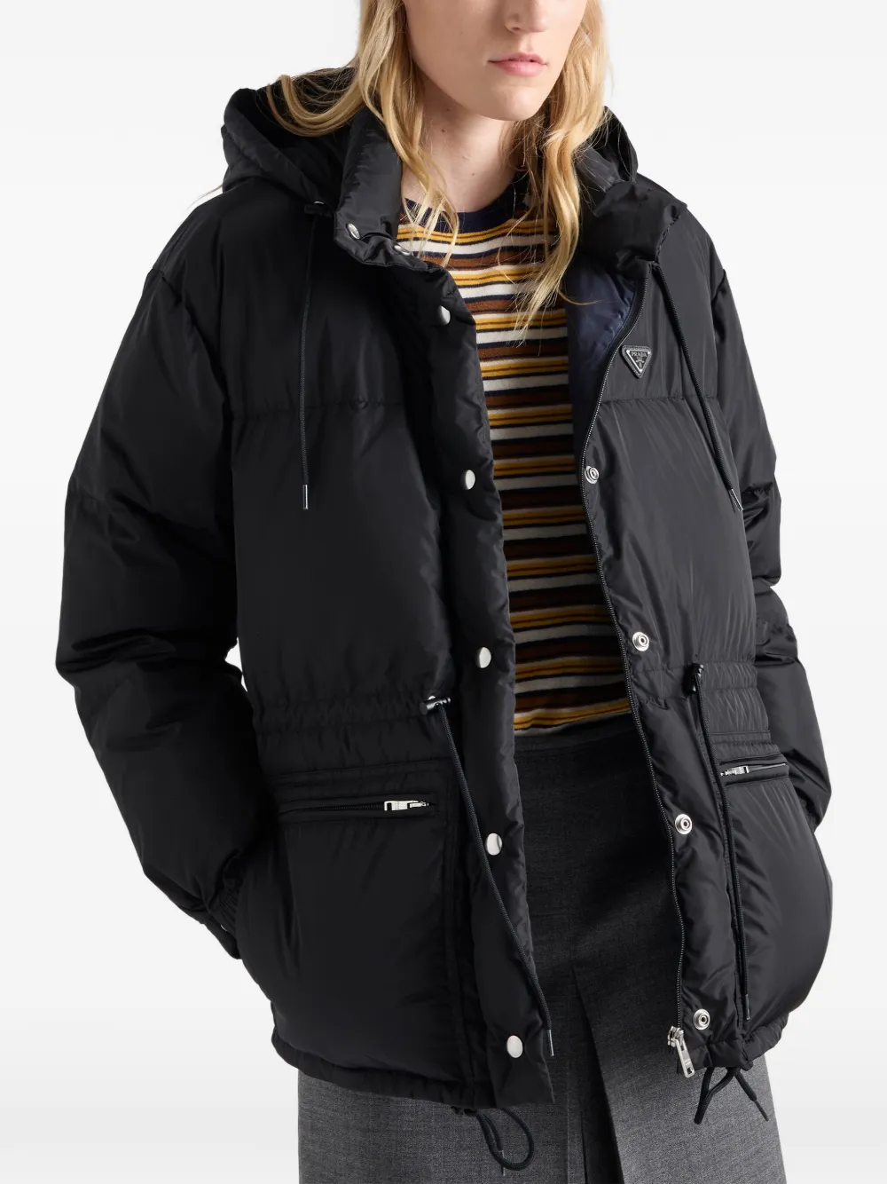 Prada Donsjas met capuchon Zwart